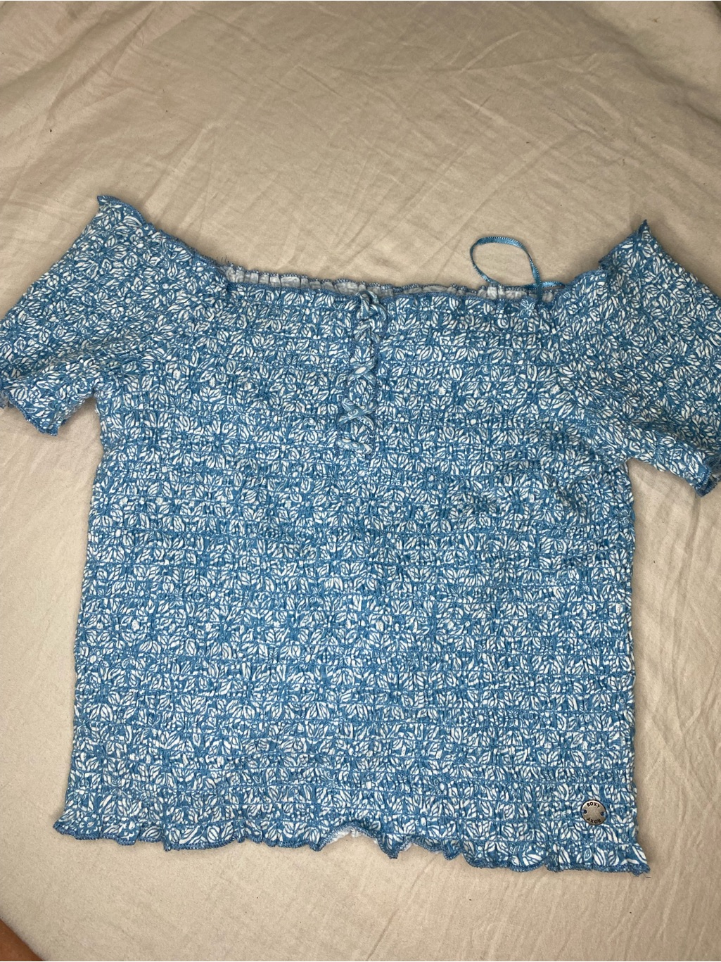 Roxy Us Together Smocked Off The Shoulder Top